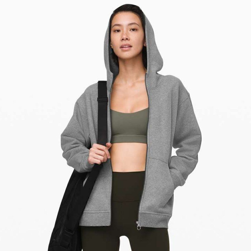 Lululemon All Yours Full Zip Hoodie Jacket Gray S
